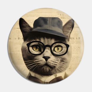 Lawyer of Catsland - Vintage Cat in Suit Pin