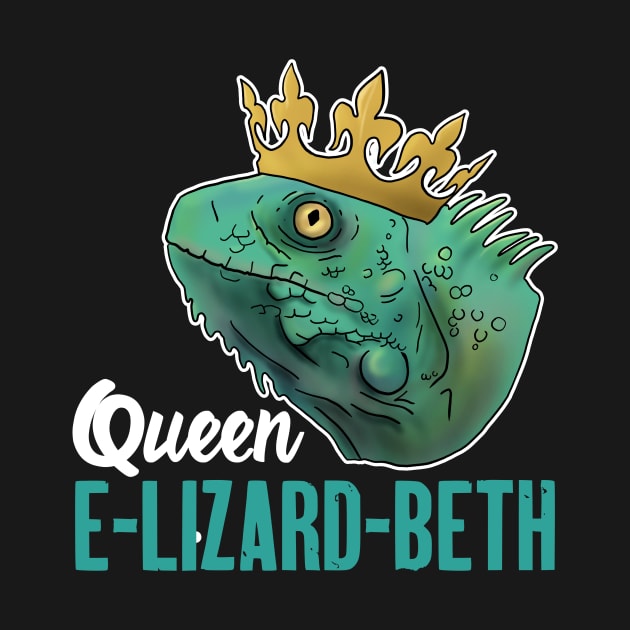 Funny Lizard Gift Queen E-Lizard-Beth Britain by Mesyo