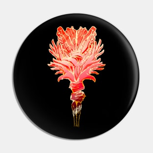 Occult Red & Gold Flower Bouquet of Hands Pin