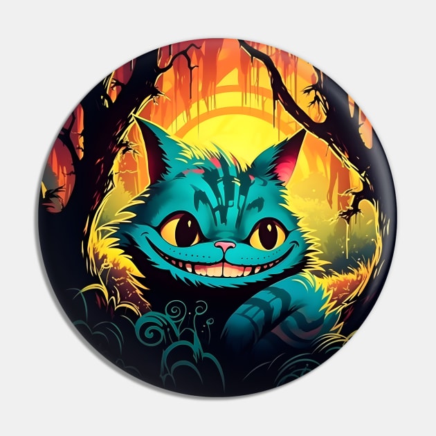 Anime Cheshire Cat Alice in Wonderland Pin by beangeerie