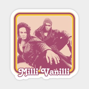 Milli Vanilli \/\/\ Retro Fan Art Aesthetic Design Magnet