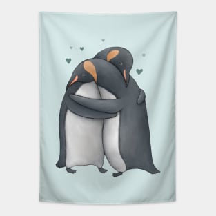 Penguin Hug Tapestry