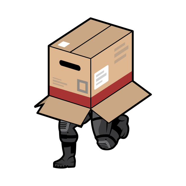 Solid Snake Sneaking in Box - Metal Gear Solid 1 by Jamieferrato19