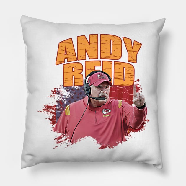 andy reid Pillow by jerrysanji