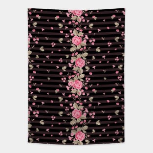 Pink roses with lines Tapestry