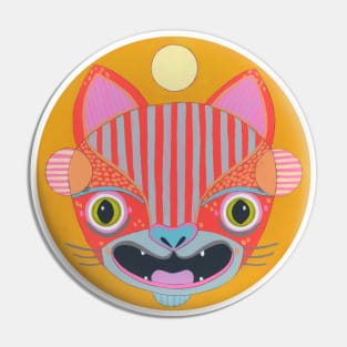 Orange Silly Scaredy Cat Pin