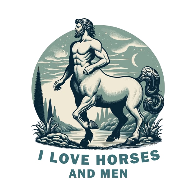 Centaur Ancient greek Mythical beast, funny graphic t-shirt, for women who love horses and men. by Cat In Orbit ®