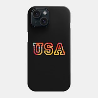 Color letter print USA Phone Case