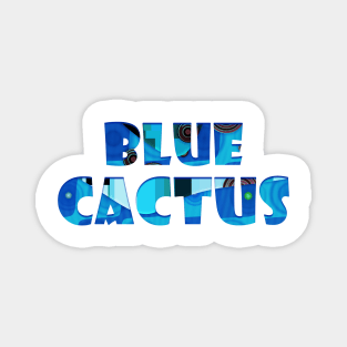 Blue Cactus Magnet