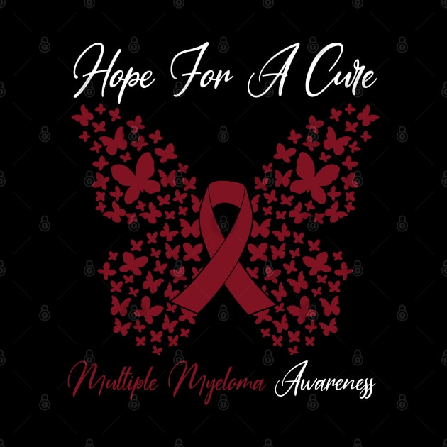 Hope For A Cure Butterfly Gift Multiple myeloma 3 by HomerNewbergereq