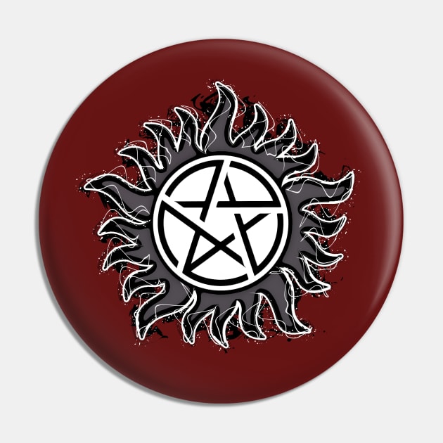 Supernatural Logo Pin by karutees