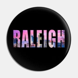 Raleigh City Skyline Evening Pin