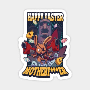 Happy Easter Mother***er, Angry Easter Bunny Magnet