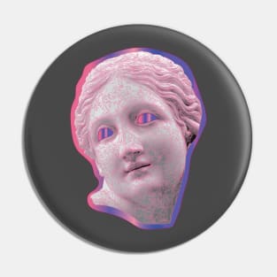 Reclining Naiad ,vaporwave aesthetic Pin