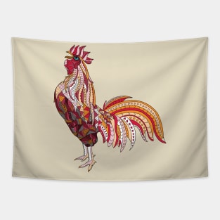 Ethnic Crowing Rooster Tapestry