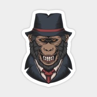 Monkey mafia illustration Magnet