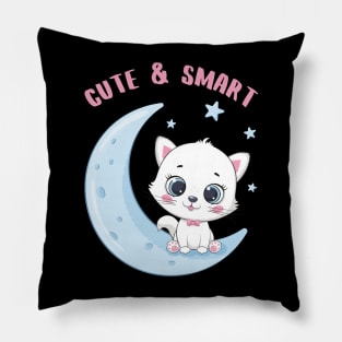 I'm Cute and I know it Smart Cookie Sweet little kitty cute baby outfit Pillow