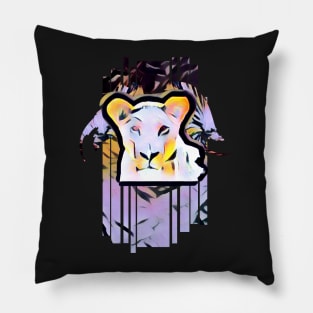 Lion Drawing Painting Design Art Pillow