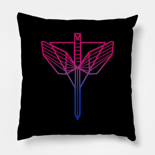 Bisexual Pride – Wynonna Earp – Angel Shield Pillow by brendalee