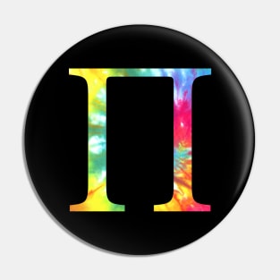 Tie Dye Pi Pin