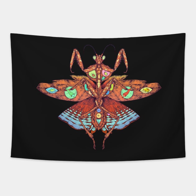 Red Mantis Tapestry by ImmortalPink