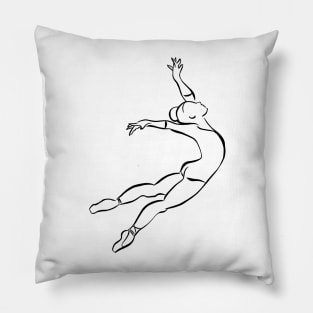 Ballerina in Pen and Ink Pillow