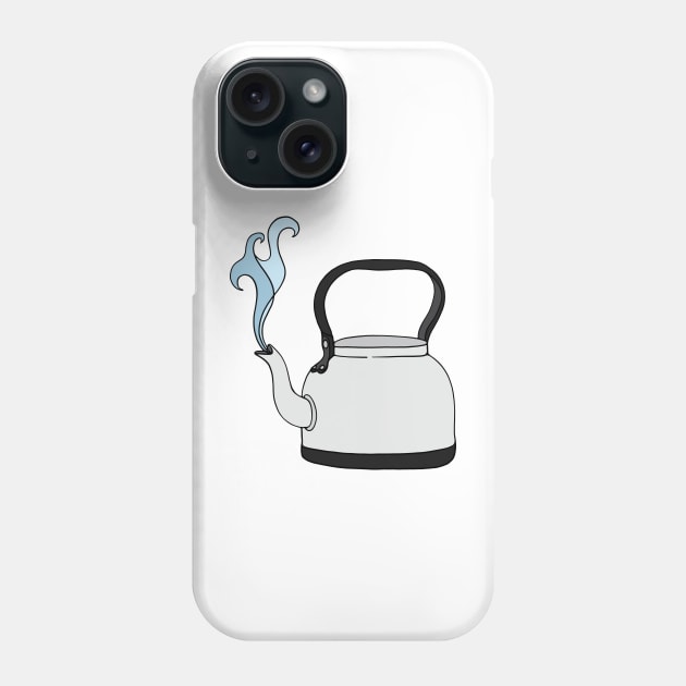 Steaming Tea Kettle Phone Case by murialbezanson