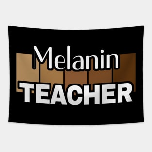 Melanin Teacher Life Afro Teacher African American Educate Tapestry