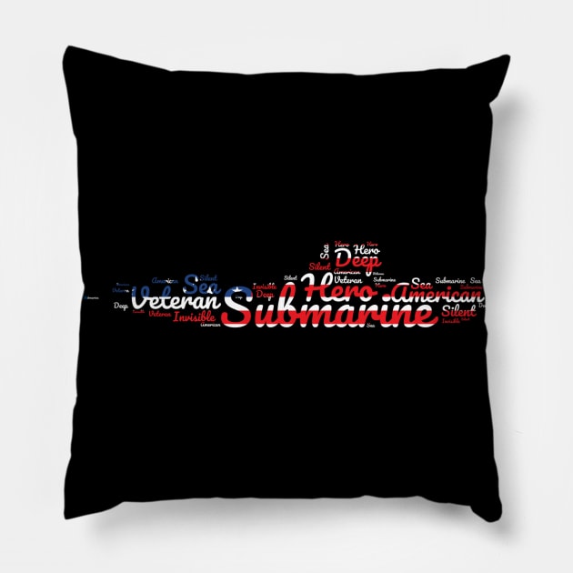 Submarine veteran USA American hero veterans day Pillow by design-lab-berlin