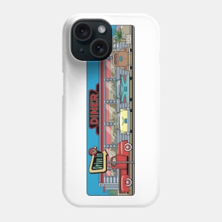 V8 Diner Illustration Phone Case