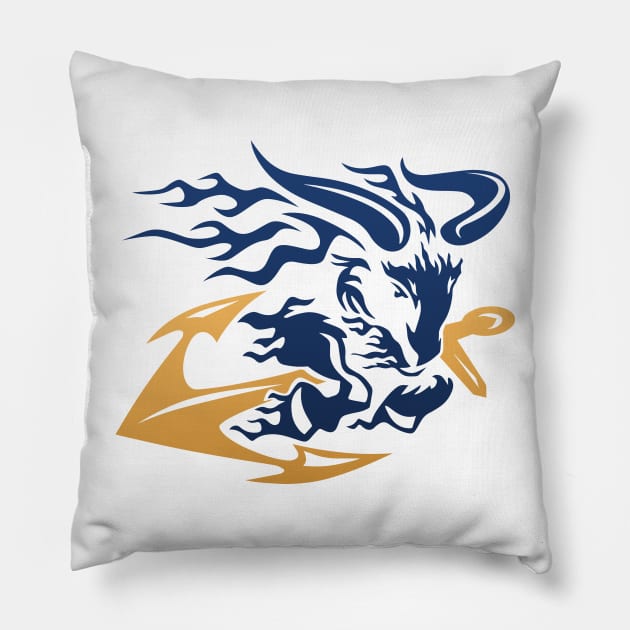 Goat with Anchor Pillow by hobrath