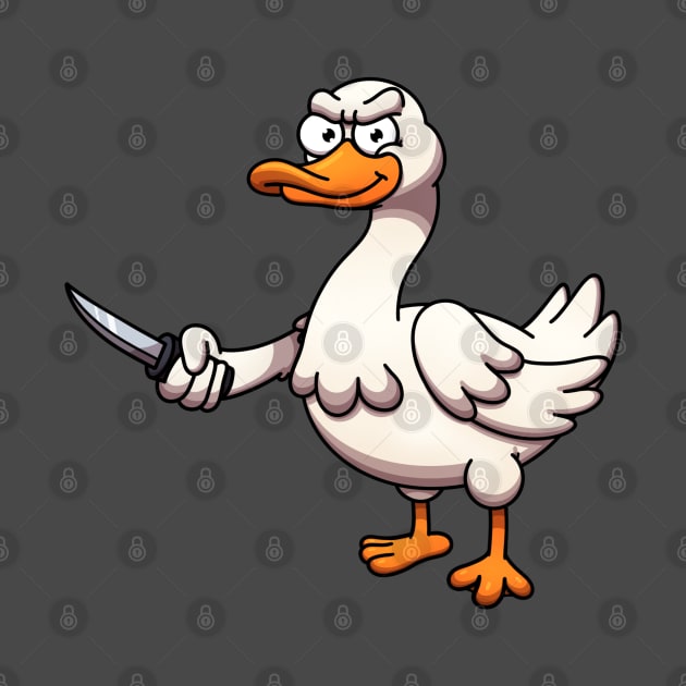 Goose With Knife by TheMaskedTooner