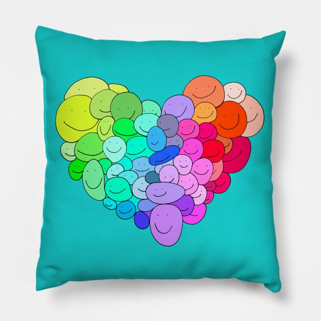 Happy Love Pillow by artfromnino