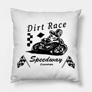 dirt race tshirt design Pillow