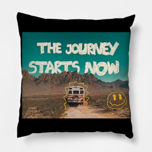Wanderlust Wheels: The Journey Starts Now Pillow