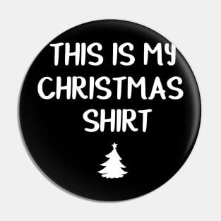 This Is My Christmas Pajama Shirt Funny Christmas Gift Pin