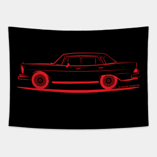 Mercedes Benz 220 SE Heckflosse Fin Tail W112 Sedan Red Tapestry