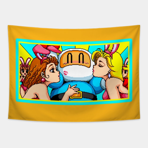 Bomberman wins Tapestry by Pixelblaster