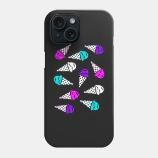 Colorful Ice Cream Pack and Pattern Phone Case