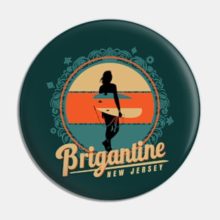 Vintage Brigantine New Jersey Surfer Gift Pin