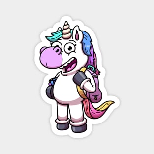 Unicorn With School Supplies Magnet