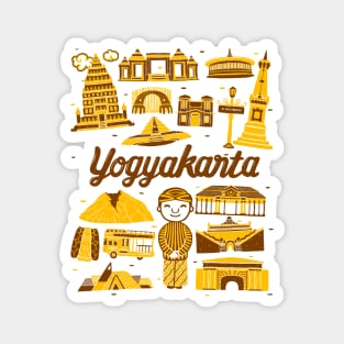 Yogyakarta Cityscape Landmark Magnet