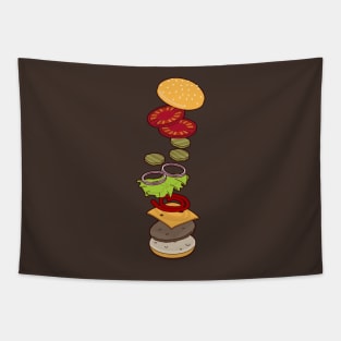 cheeseburger exploded Tapestry