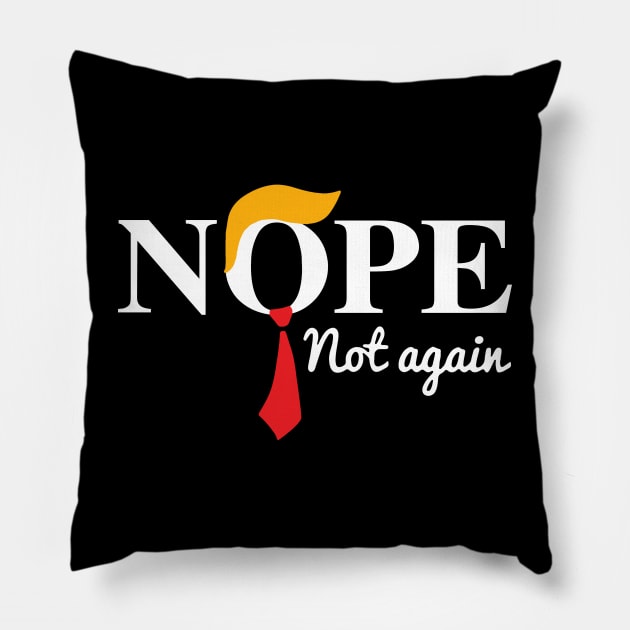 Nope Not Again Pillow by devilcat.art