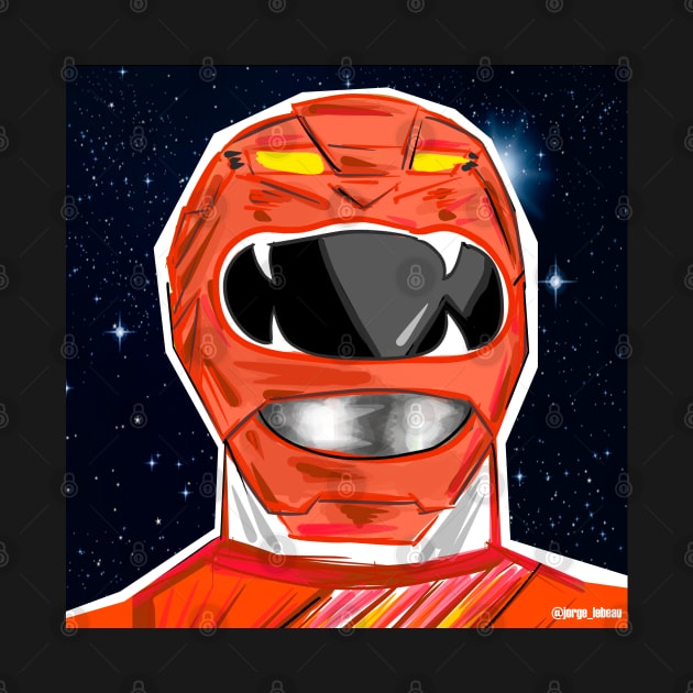 the red power ranger in space by jorge_lebeau