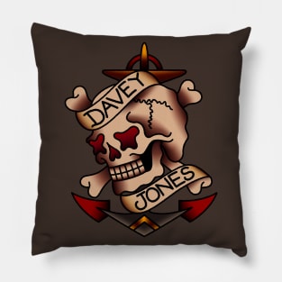 OldSalt American Traditional Davey Jones Nautical Skull Pillow