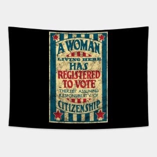 Women's Right to Vote Vintage 1920 Suffrage Tapestry