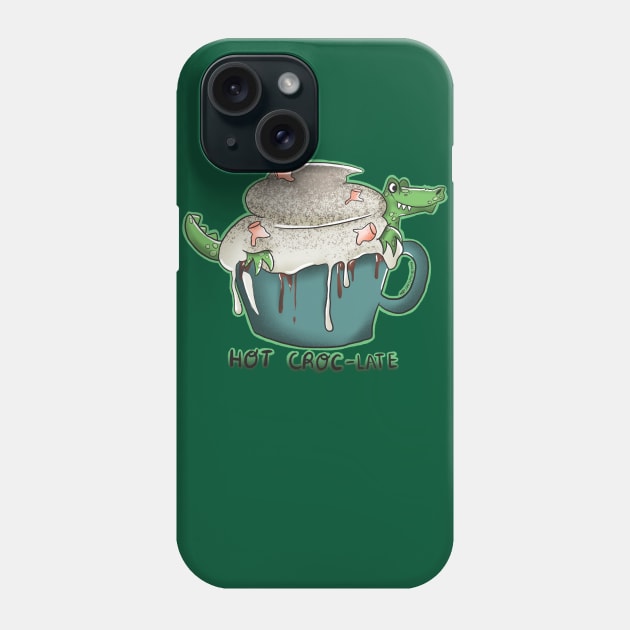 Hot Croc-late Phone Case by paigedefeliceart@yahoo.com