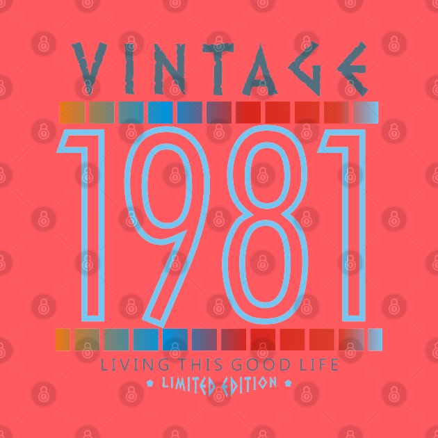 39th Birthday T-Shirt - Vintage 1981 by Reshartinc