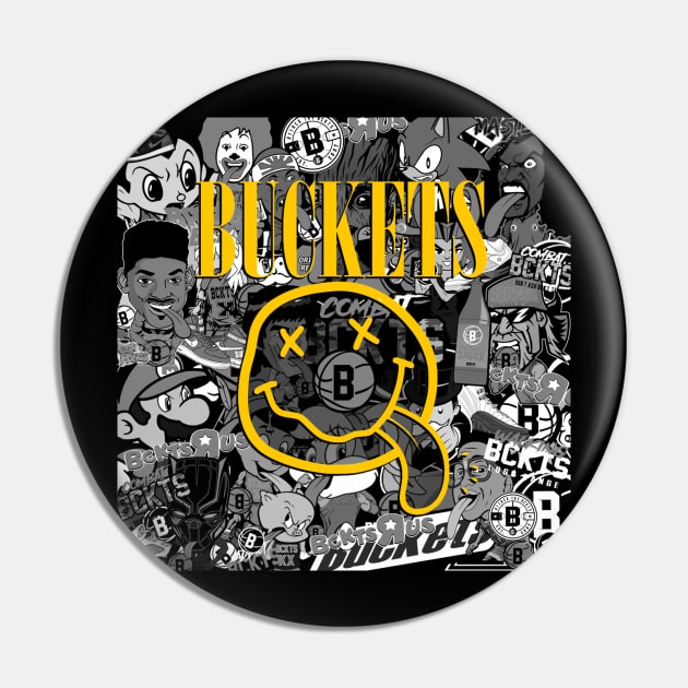 Bckts Cltr Basketball Pin by BucketsCulture